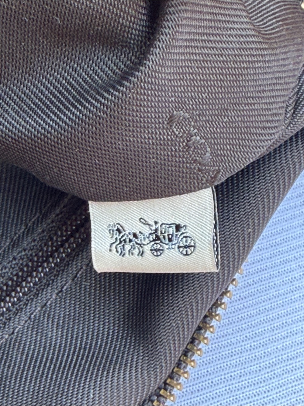 Coach Brown Signature Canvas Crossbody with Gold Dufflette - Picture 15 of 16